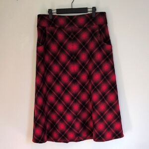 Pendleton Plaid A-Line Midi Skirt
